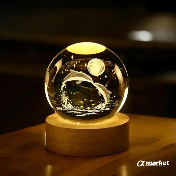 گوی کریستالی طرح دلفین